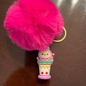 Plush Pom-Pom Keychain with Cute Labubu Character new
